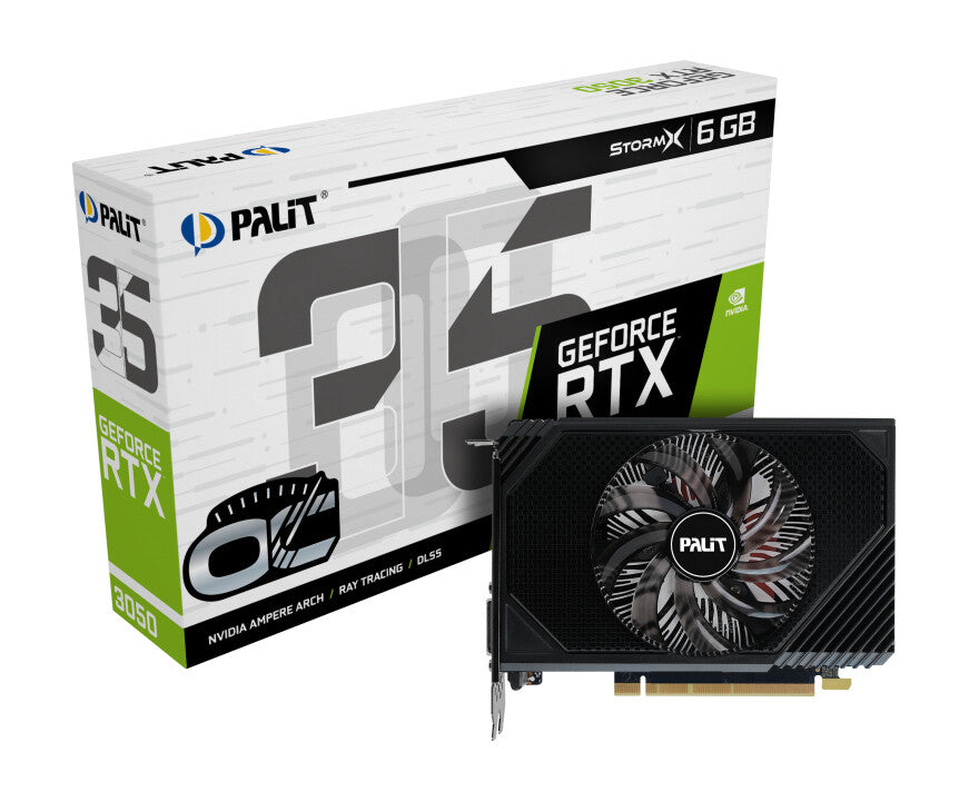 Palit StormX OC - NVIDIA 6 GB GDDR6 GeForce RTX 3050 graphics card