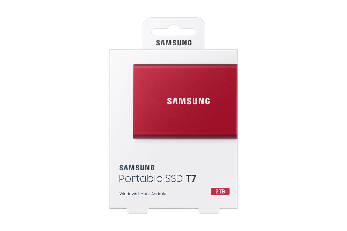 Samsung Portable SSD T7 in Red - 2 TB