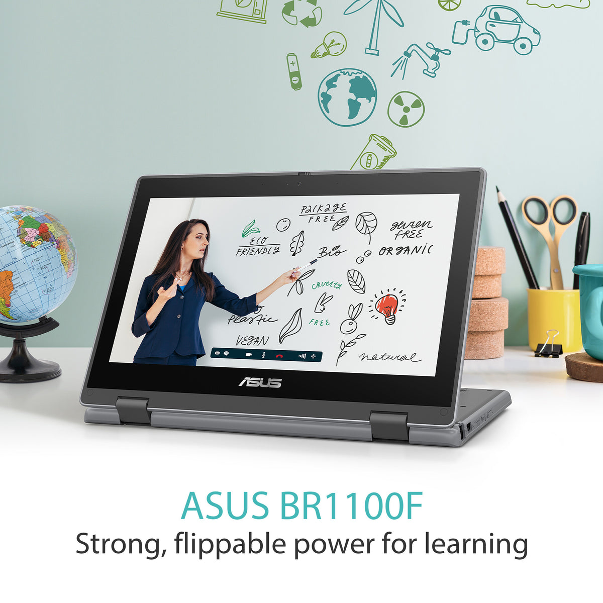 ASUS BR1100F-CDXA-3Y Hybrid (2-in-1) - 29.5 cm (11.6&quot;) - Touchscreen - Intel® Celeron® N N4500 - 4 GB DDR4-SDRAM - 128 GB eMMC -  Wi-Fi 6 - Windows 11 Pro Academic - Grey