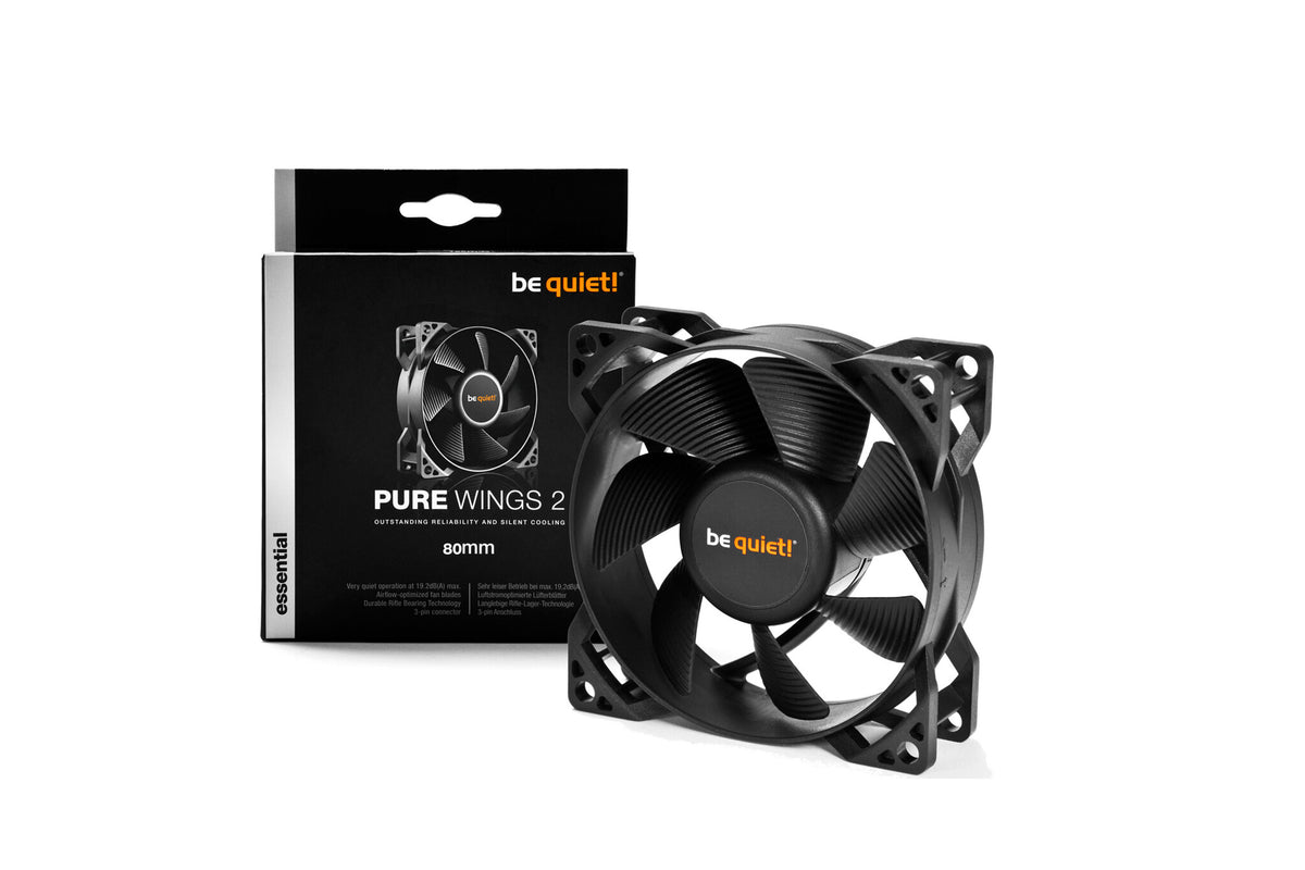 be quiet! PURE WINGS 2 - Computer Case Fan in Black - 80mm