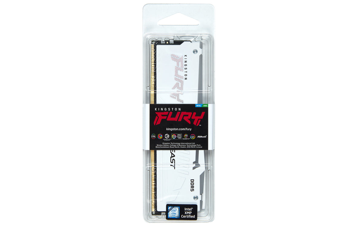 Kingston Technology FURY Beast - 16 GB 1 x 16 GB DDR5 6000MT/s memory module in White