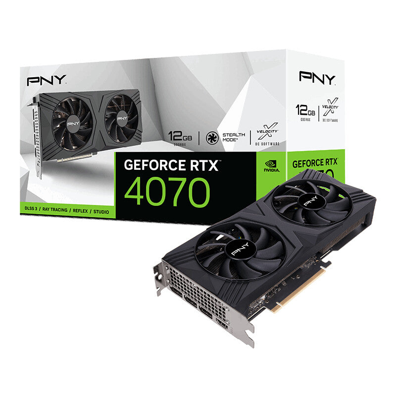 PNY VERTO Dual Fan - NVIDIA 12 GB GDDR6X GeForce RTX 4070 graphics card