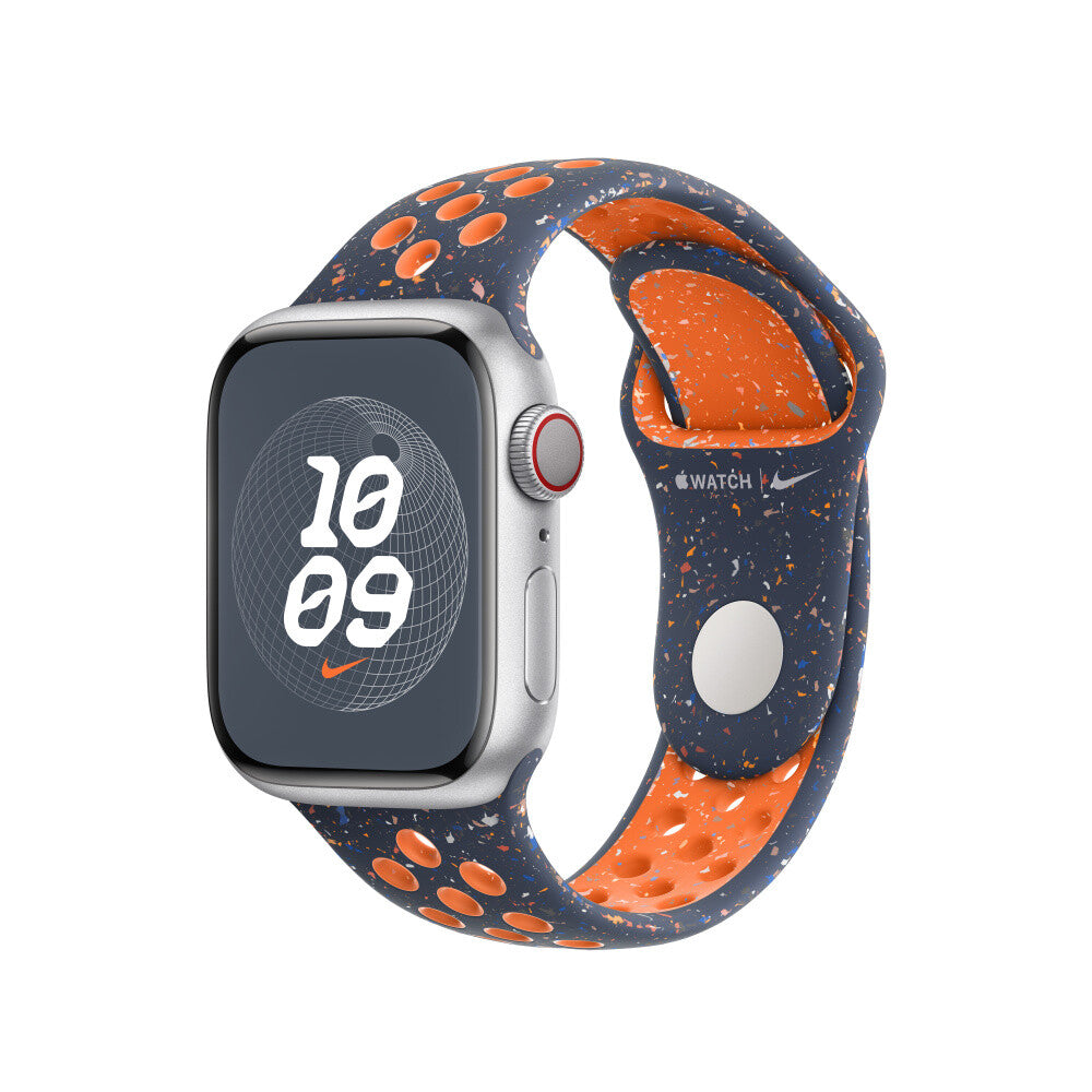 Apple MUUU3ZM/A - 41mm Blue Flame Nike Sport Band - M/L