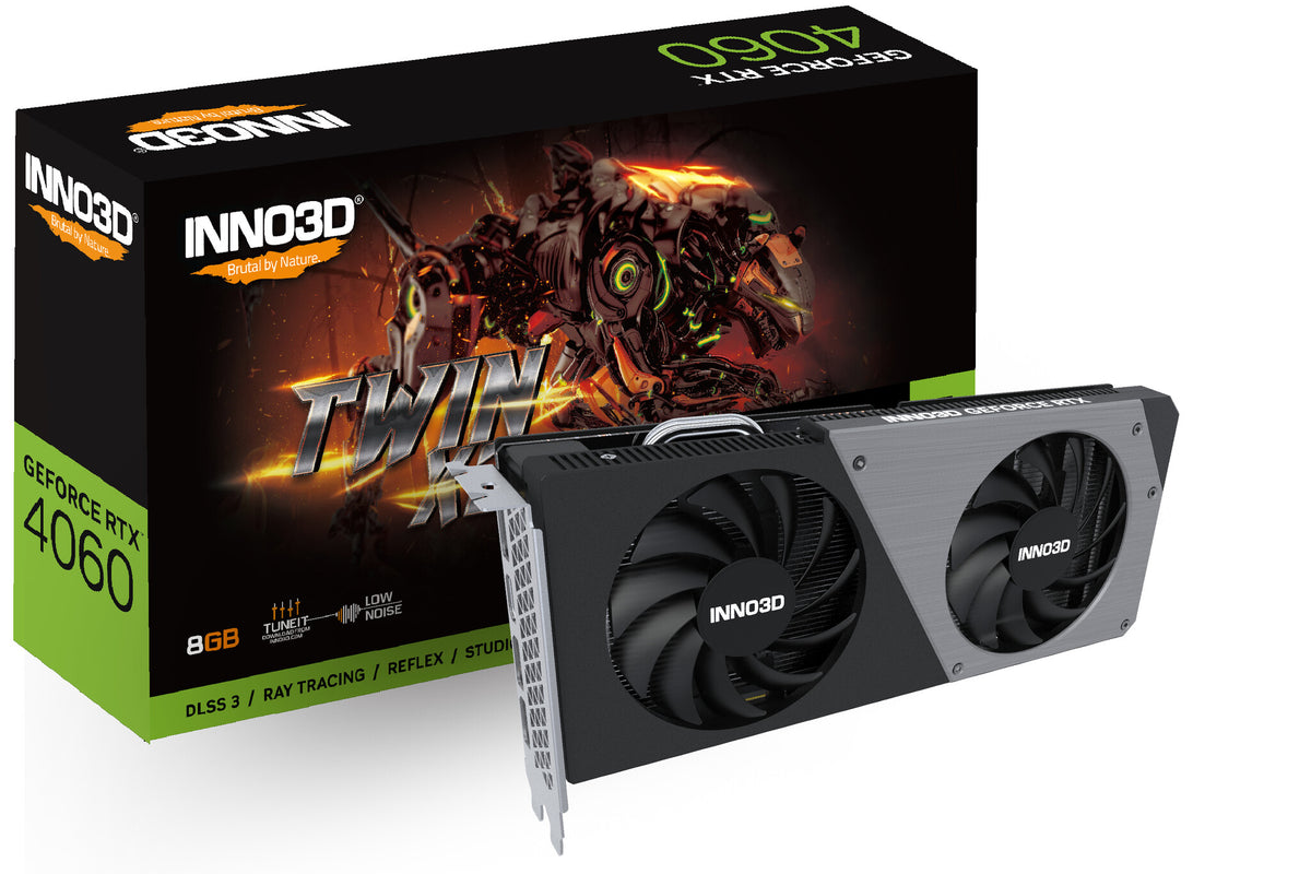 Inno3D TWIN X2 - NVIDIA 8 GB GDDR6 GeForce RTX 4060 graphics card