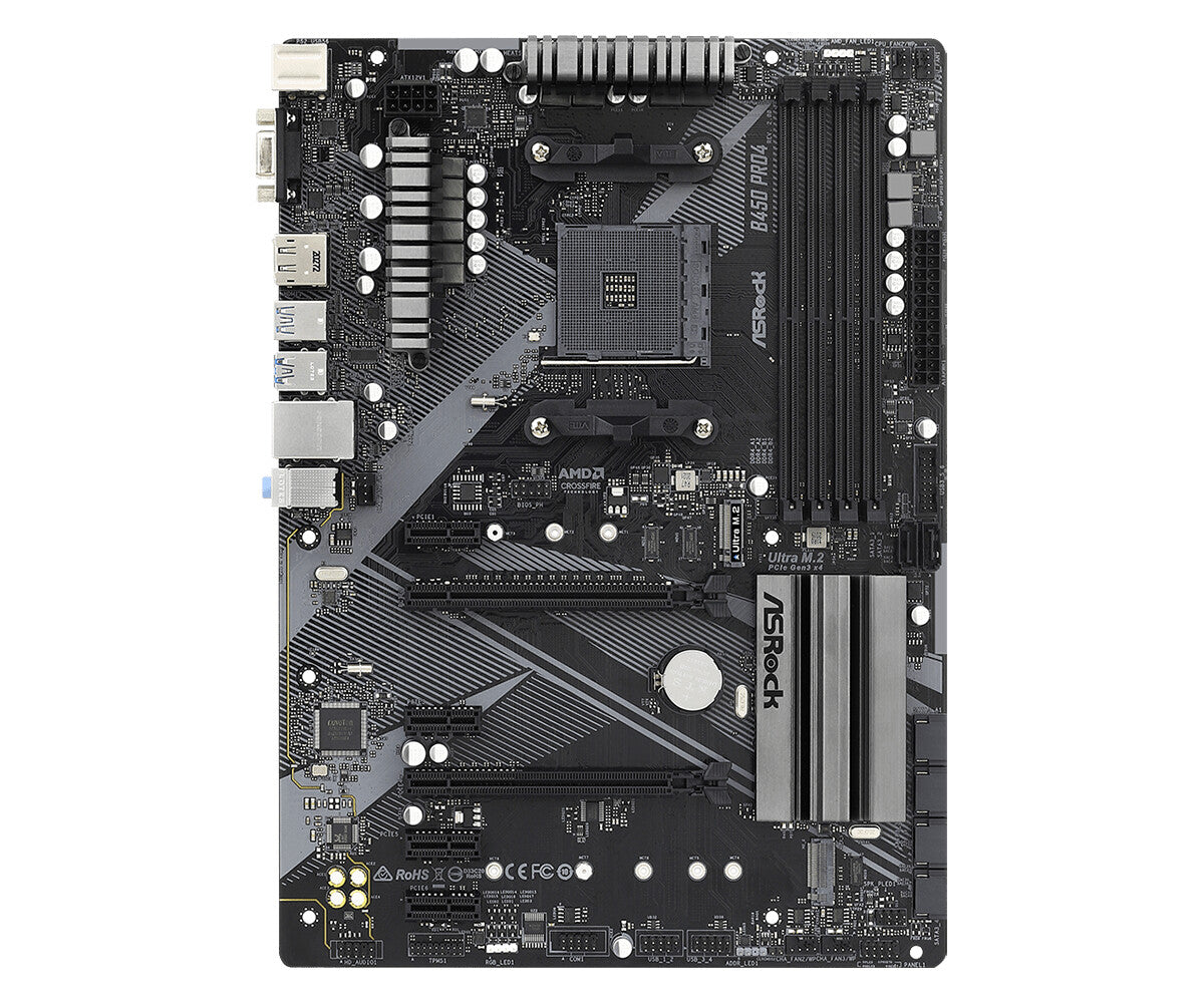 Asrock B450 Pro4 R2.0 ATX motherboard - AMD B450 Socket AM4