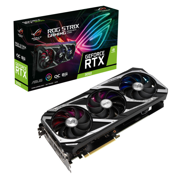 ASUS ROG STRIX GAMING OC - NVIDIA 8 GB GDDR6 GeForce RTX 3050 graphics card