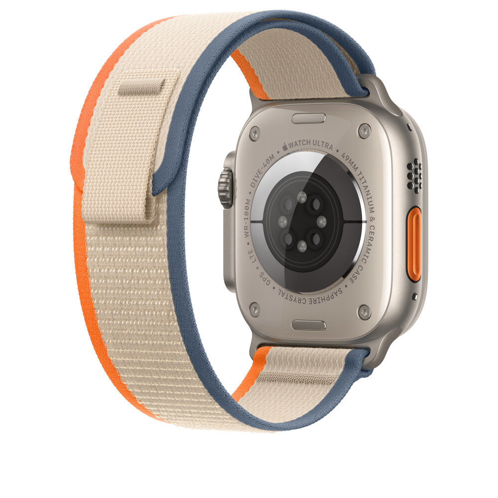 Apple MT5X3ZM/A - 49mm Orange/Beige Trail Loop - M/L