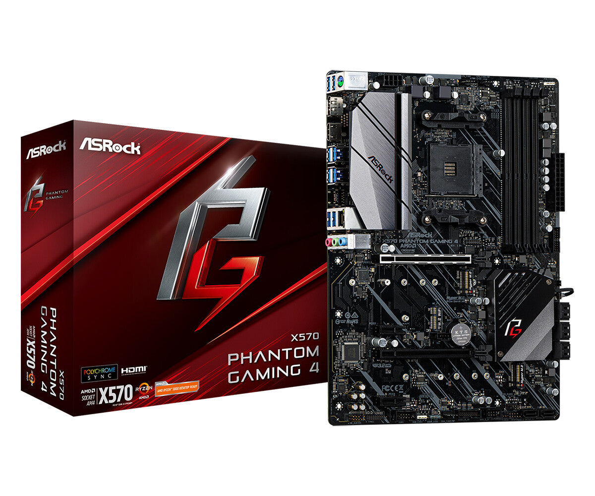 Asrock X570 Phantom Gaming 4 ATX motherboard - AMD X570 Socket AM4