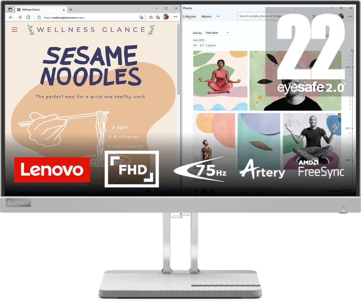 Lenovo L22E-40 - 54.6 cm (21.5&quot;) - 1920 x 1080 pixels FHD LCD Monitor