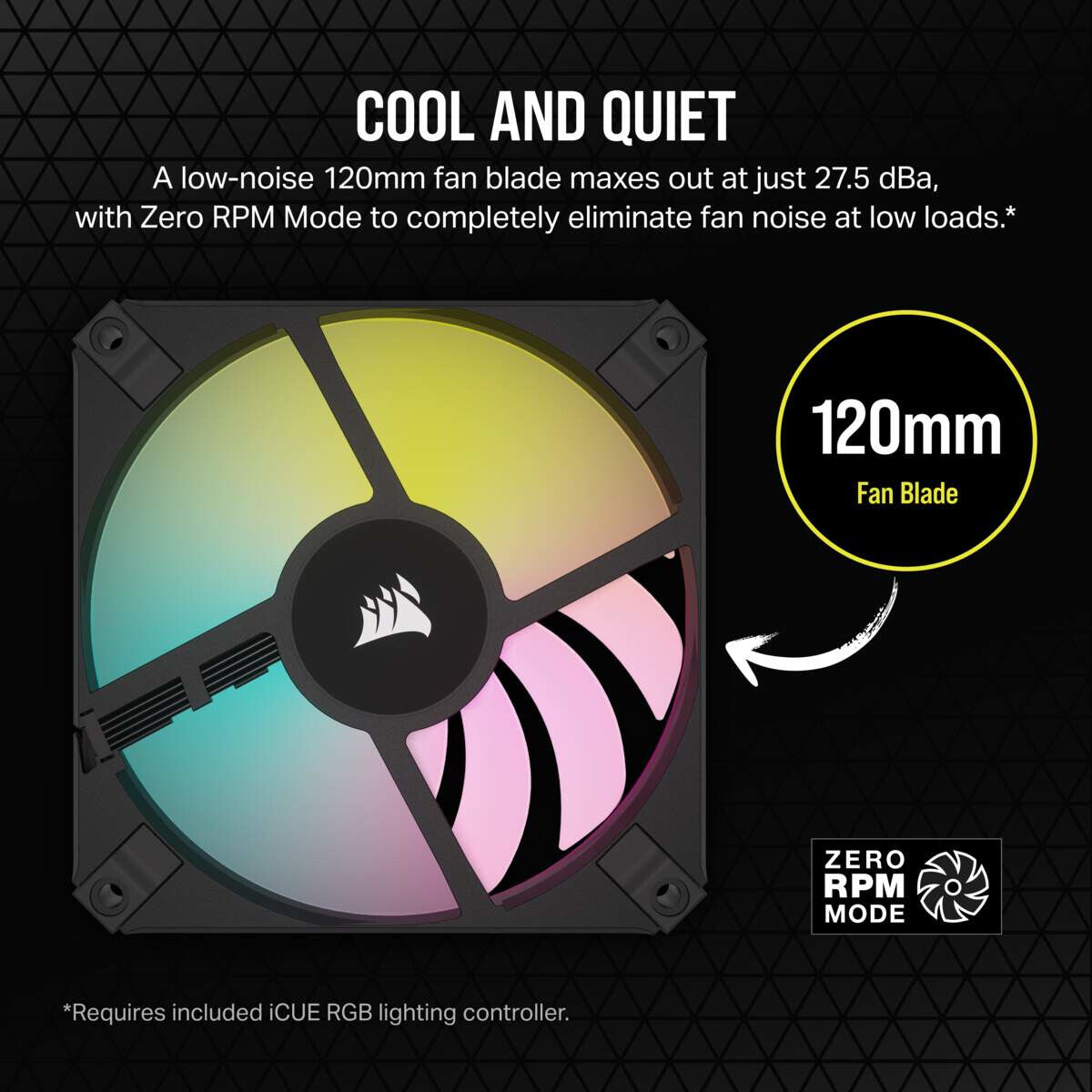 Corsair iCUE AF120 RGB SLIM - Computer Case Fan in Black - 120mm