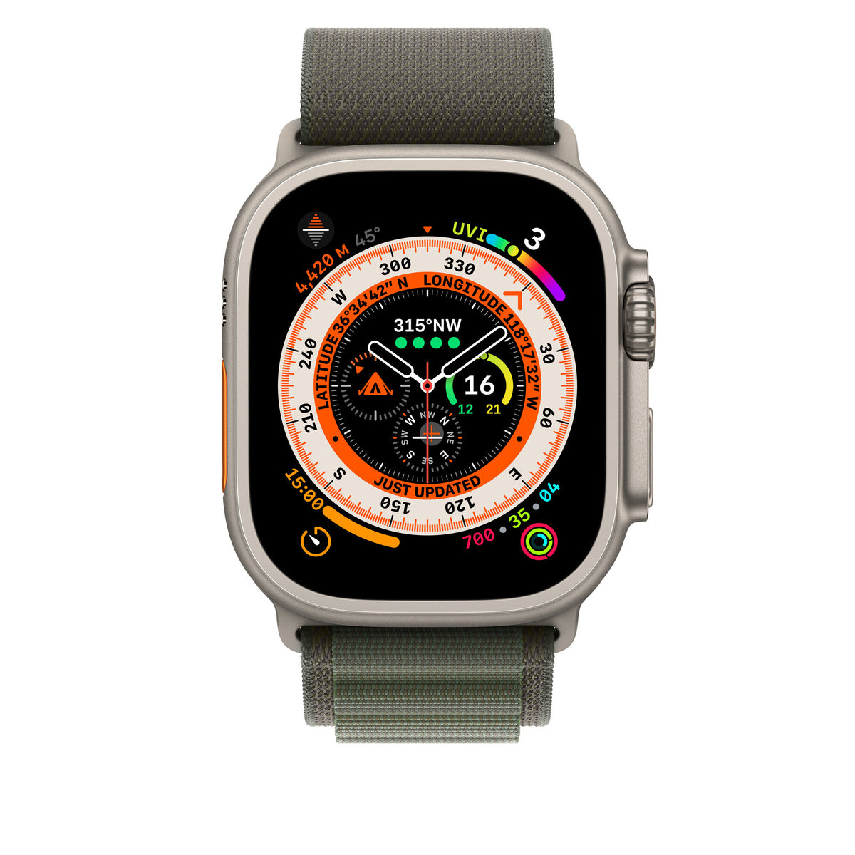 Apple MQE43ZM/A - 49mm Green Alpine Loop - Large