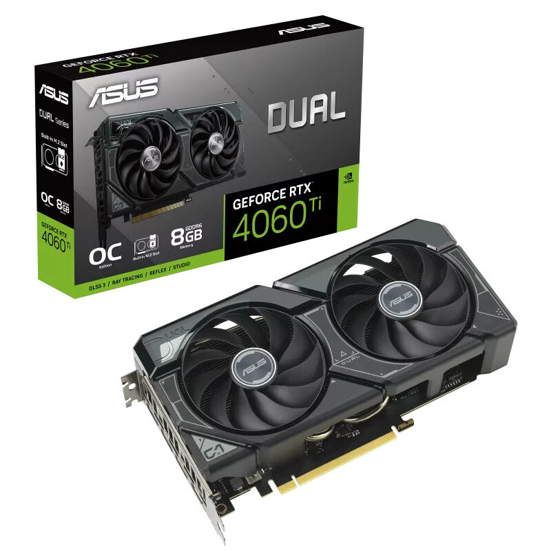 ASUS Dual SSD OC Edition - NVIDIA 8 GB GDDR6 GeForce RTX 4060 Ti graphics card