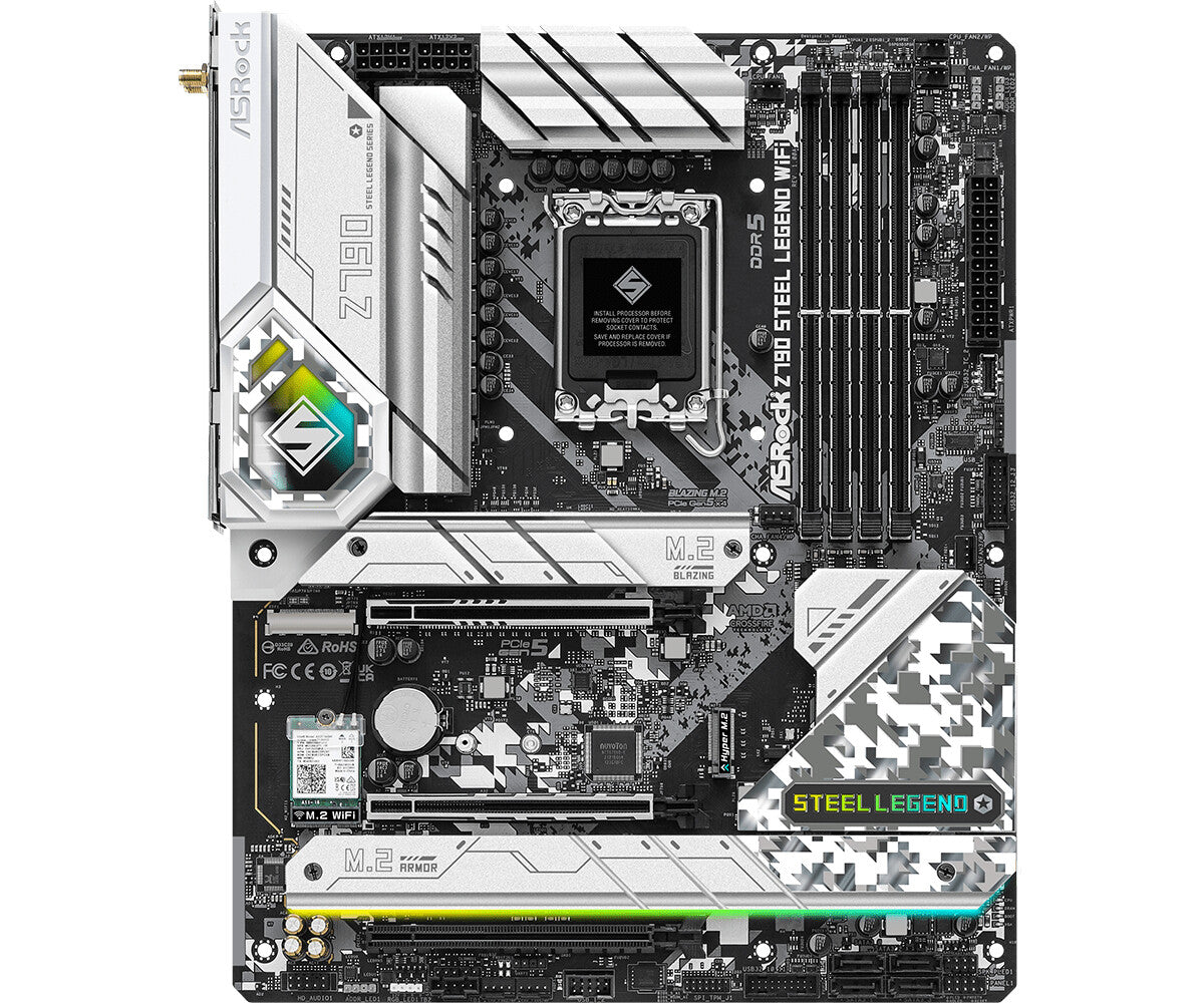 Asrock Z790 Steel Legend WiFi ATX motherboard - Intel Z790 LGA 1700