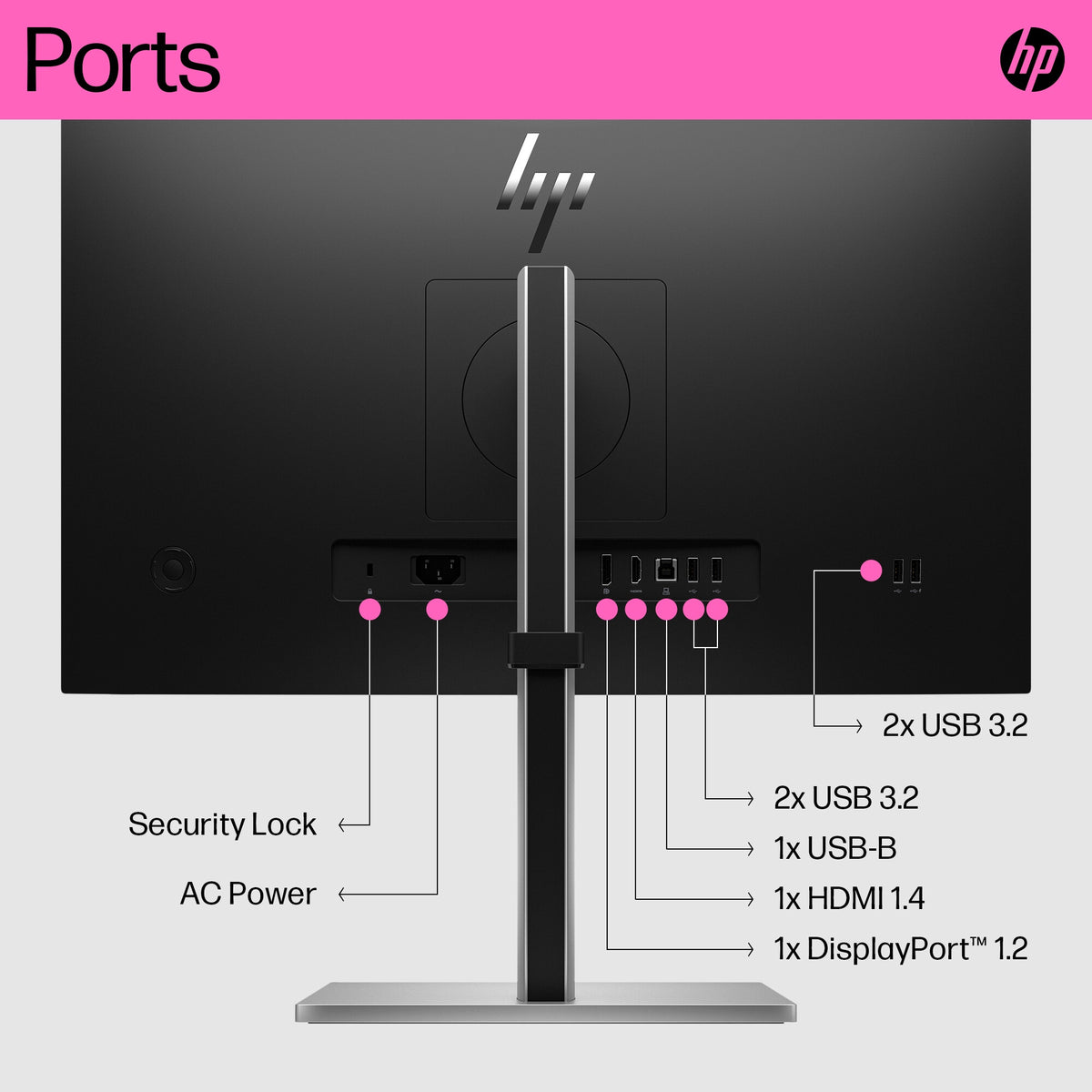 HP E24T G5 - 60.5 cm (23.8&quot;) - 1920 x 1080 pixels Full HD Touchscreen Monitor