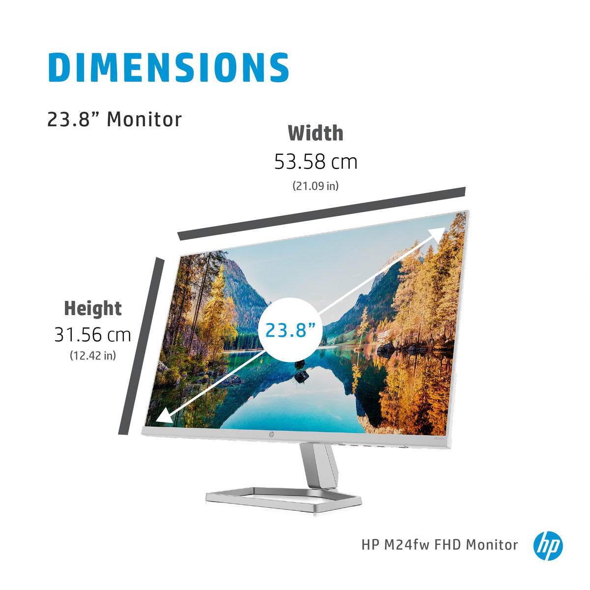 HP M24FW - 60.5 cm (23.8&quot;) - 1920 x 1080 pixels Full HD LED Monitor