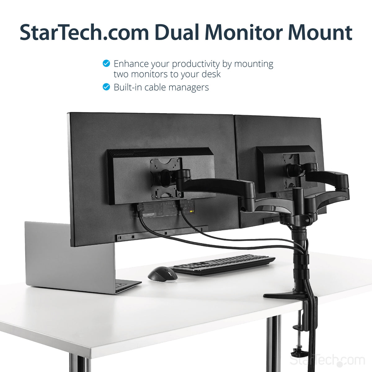 StarTech.com ARMDUAL - Desk monitor mount for 30.5 cm (12&quot;) to 61 cm (24&quot;)