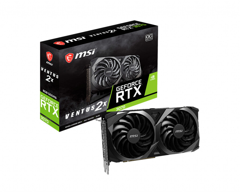 MSI VENTUS 2X OC LHR - NVIDIA 8 GB GDDR6 GeForce RTX 3070 graphics card