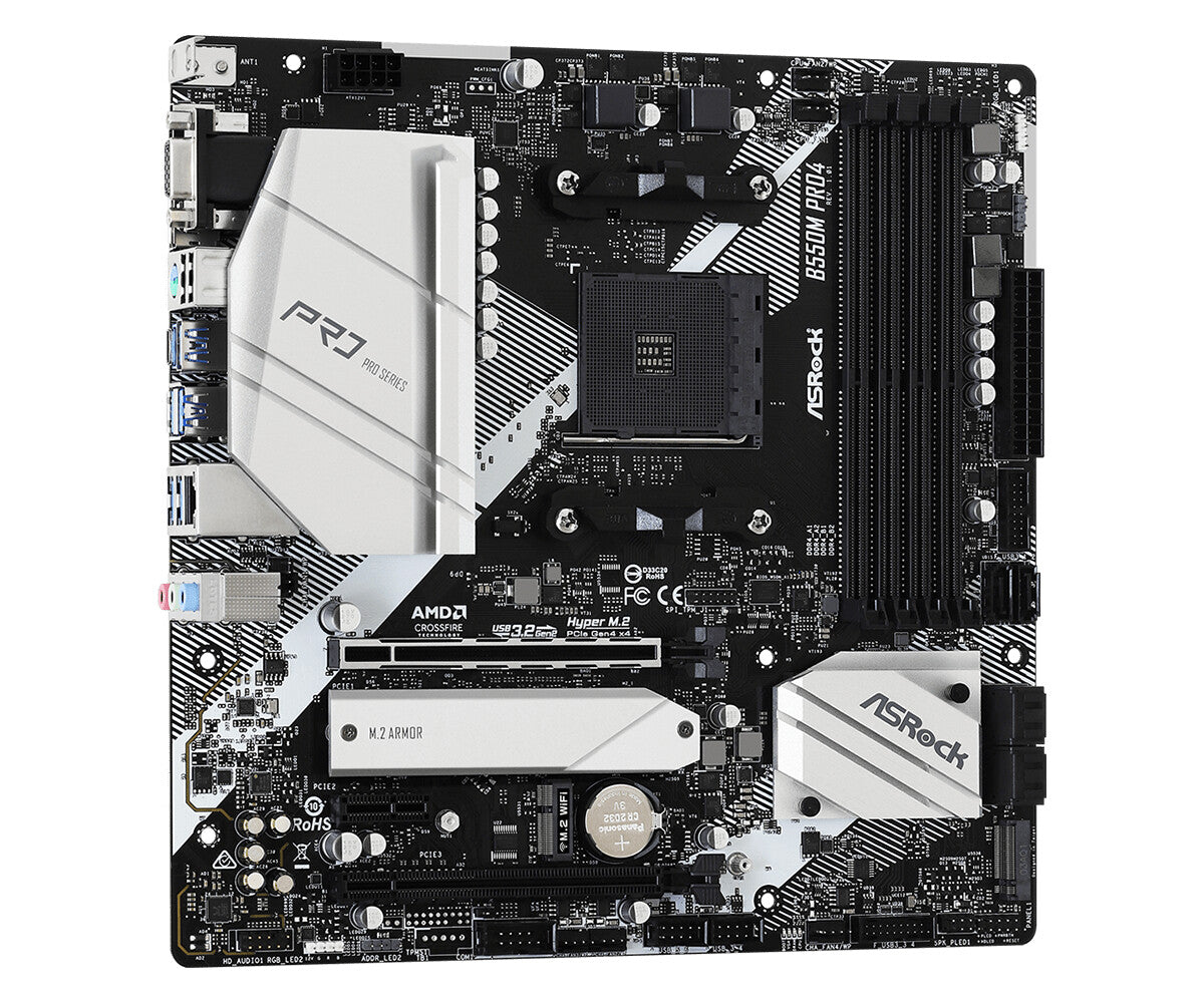 Asrock B550M Pro4 micro ATX motherboard - AMD B550 Socket AM4