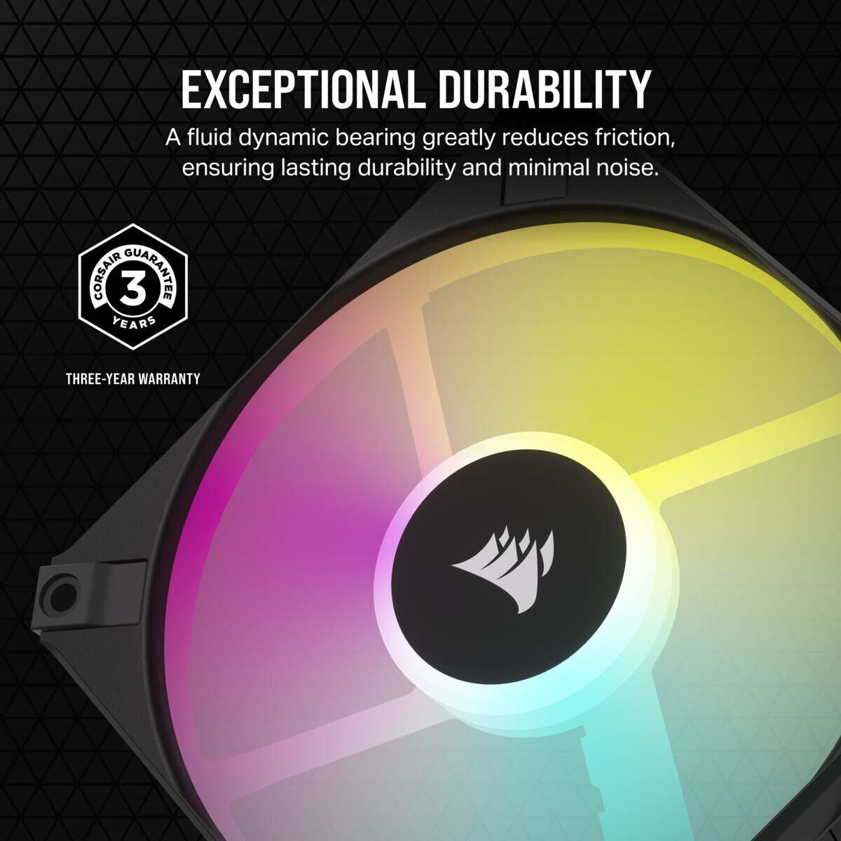 Corsair iCUE AF120 RGB SLIM - Computer Case Fan in Black - 120mm