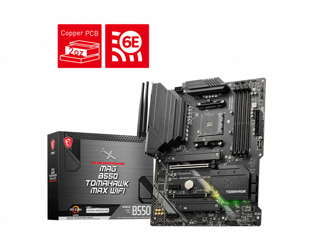 MSI MAG B550 TOMAHAWK MAX WIFI ATX motherboard - AMD B550 Socket AM4