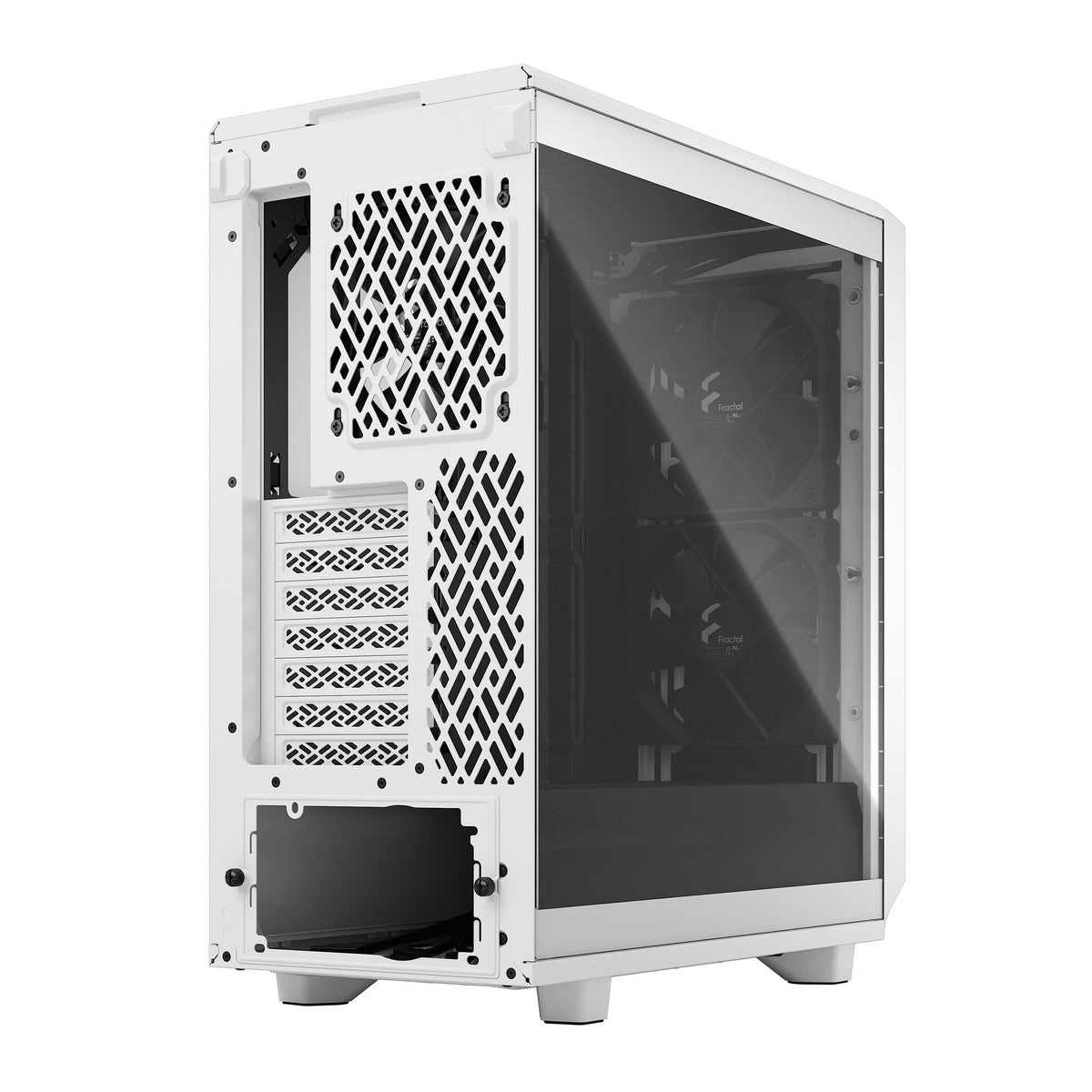 Fractal Design Meshify 2 Compact - ATX Mid Tower Case in White / TG Clear Tint