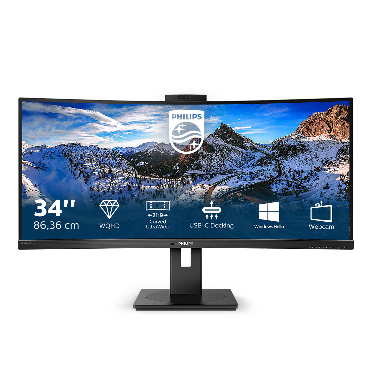 Philips P Line 346P1CRH/00 - 86.4 cm (34&quot;) - 3440 x 1440 pixels UltraWide Quad HD Monitor