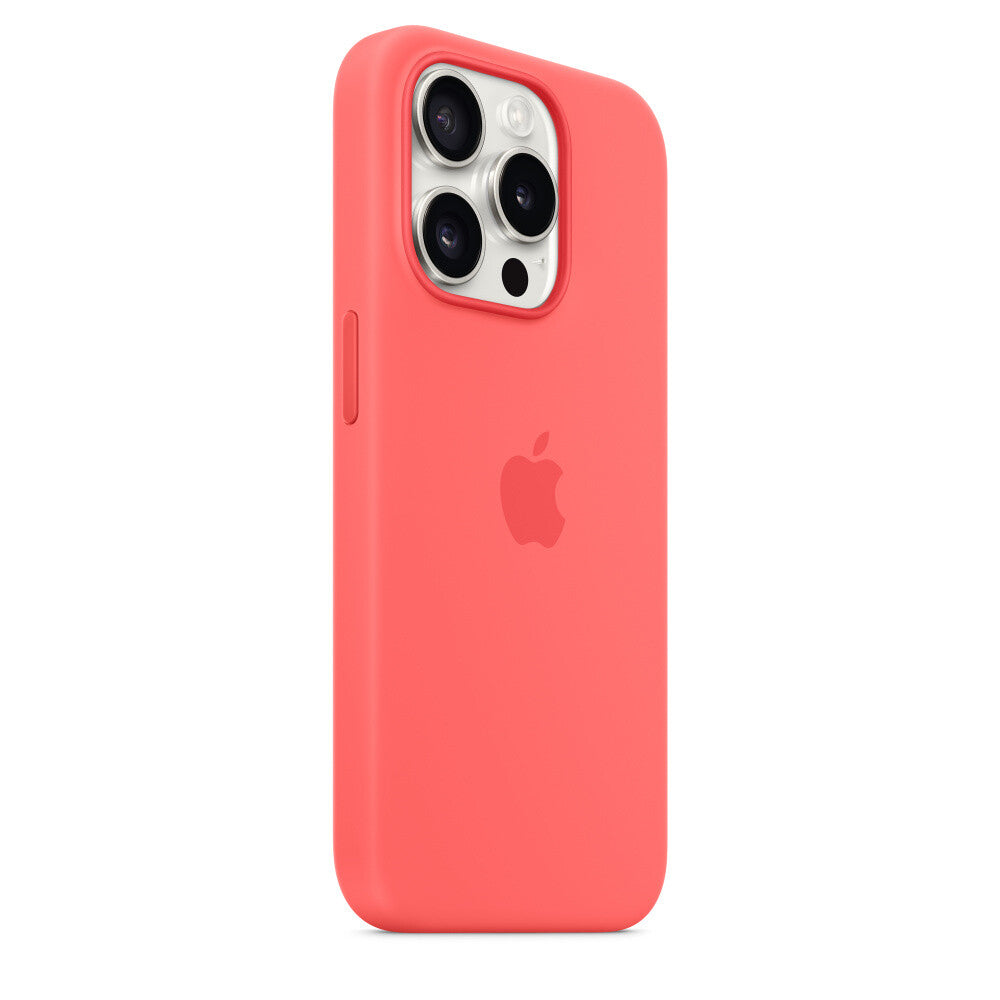 Apple iPhone 15 Pro Silicone Case with MagSafe in Guava Pink