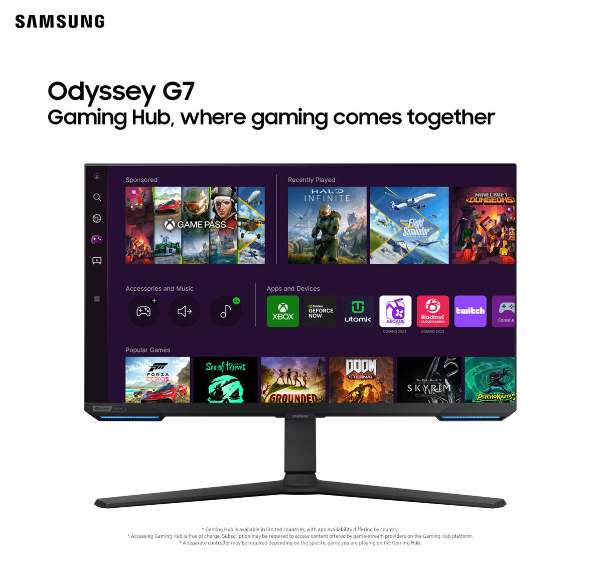 Samsung Odyssey LS32BG700EU computer monitor 81.3 cm (32&quot;) 3840 x 2160 pixels 4K Ultra HD LED Black