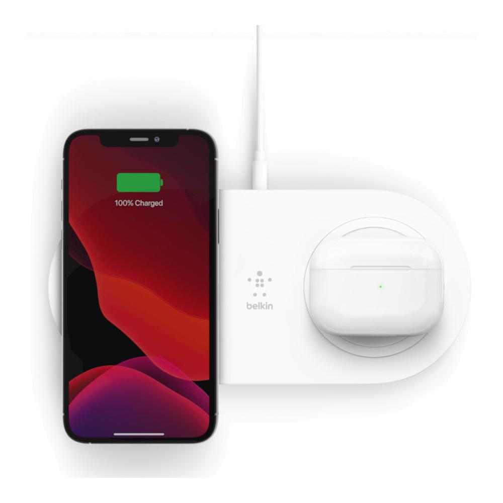 Belkin BOOSTCHARGE Dual Wireless Charging Pads, Charging up to 10W, Black 