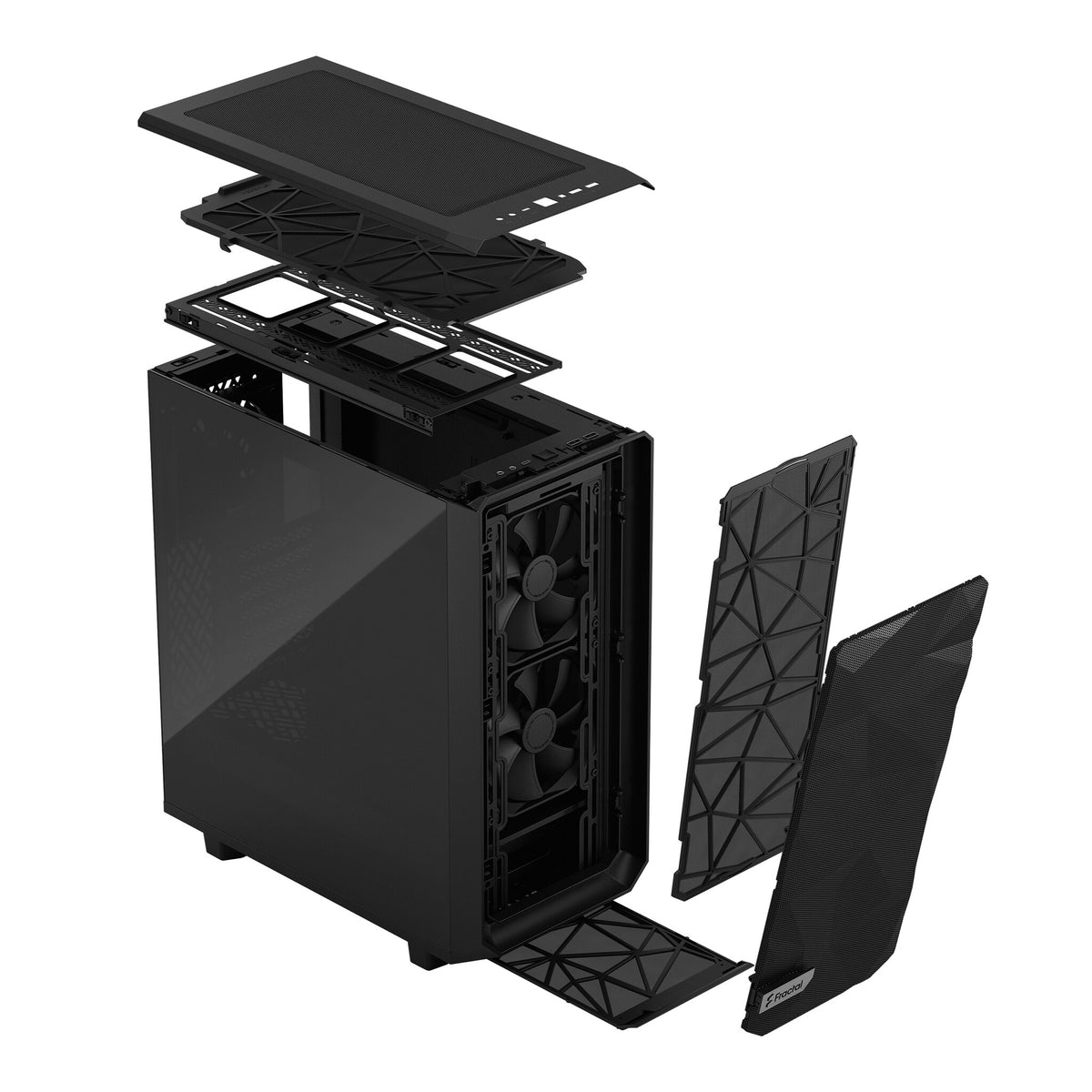 Fractal Design Meshify 2 Compact - TG Dark Tint ATX Mid Tower Case in Black