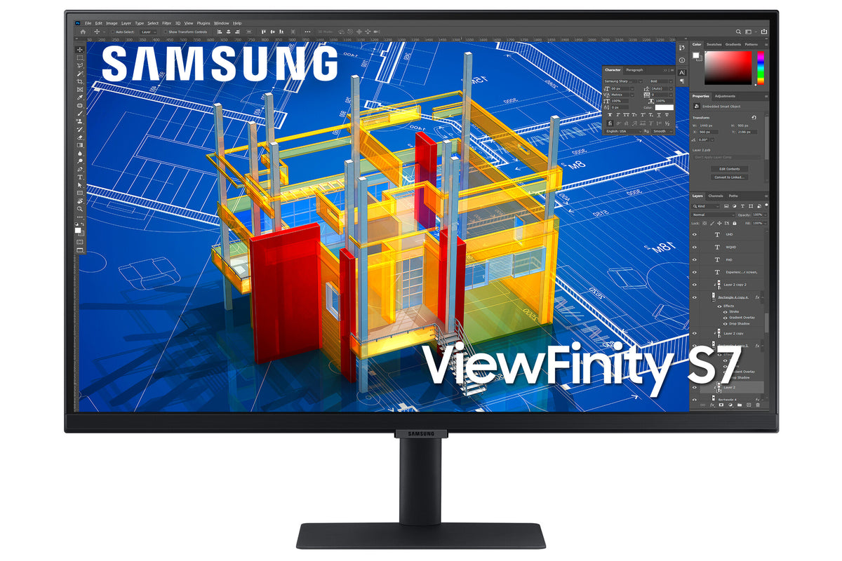 Samsung ViewFinity S7 - S70A computer monitor 68.6 cm (27&quot;) 3840 x 2160 pixels 4K Ultra HD LED Black