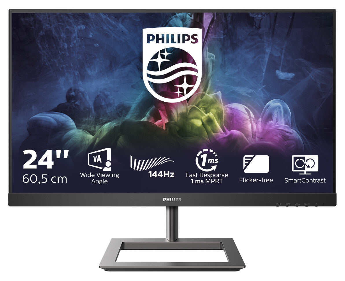 Philips E Line 242E1GAJ/00 LED display 60.5 cm (23.8&quot;) 1920 x 1080 pixels Full HD LCD Black, Chrome