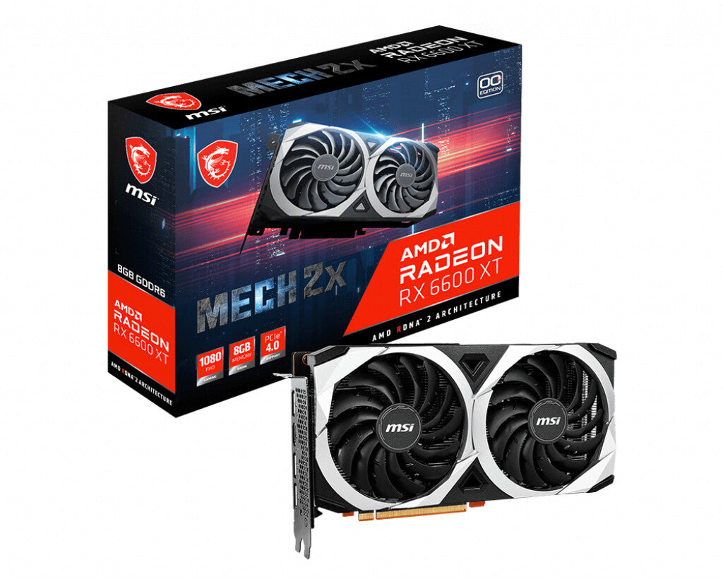 MSI MECH 2X OC - AMD 8 GB GDDR6 Radeon RX 6600 XT graphics card