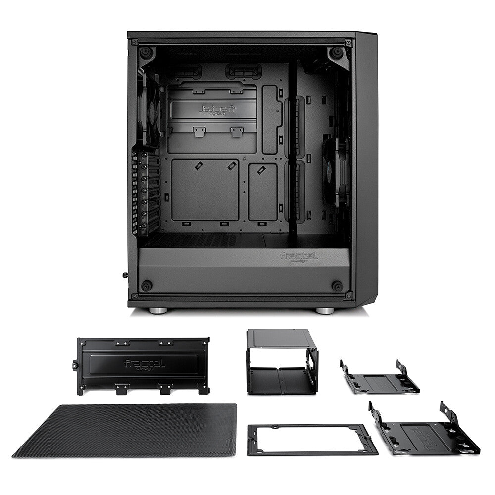 Fractal Design Meshify C - ATX Mid Tower Case in Black / Transparent