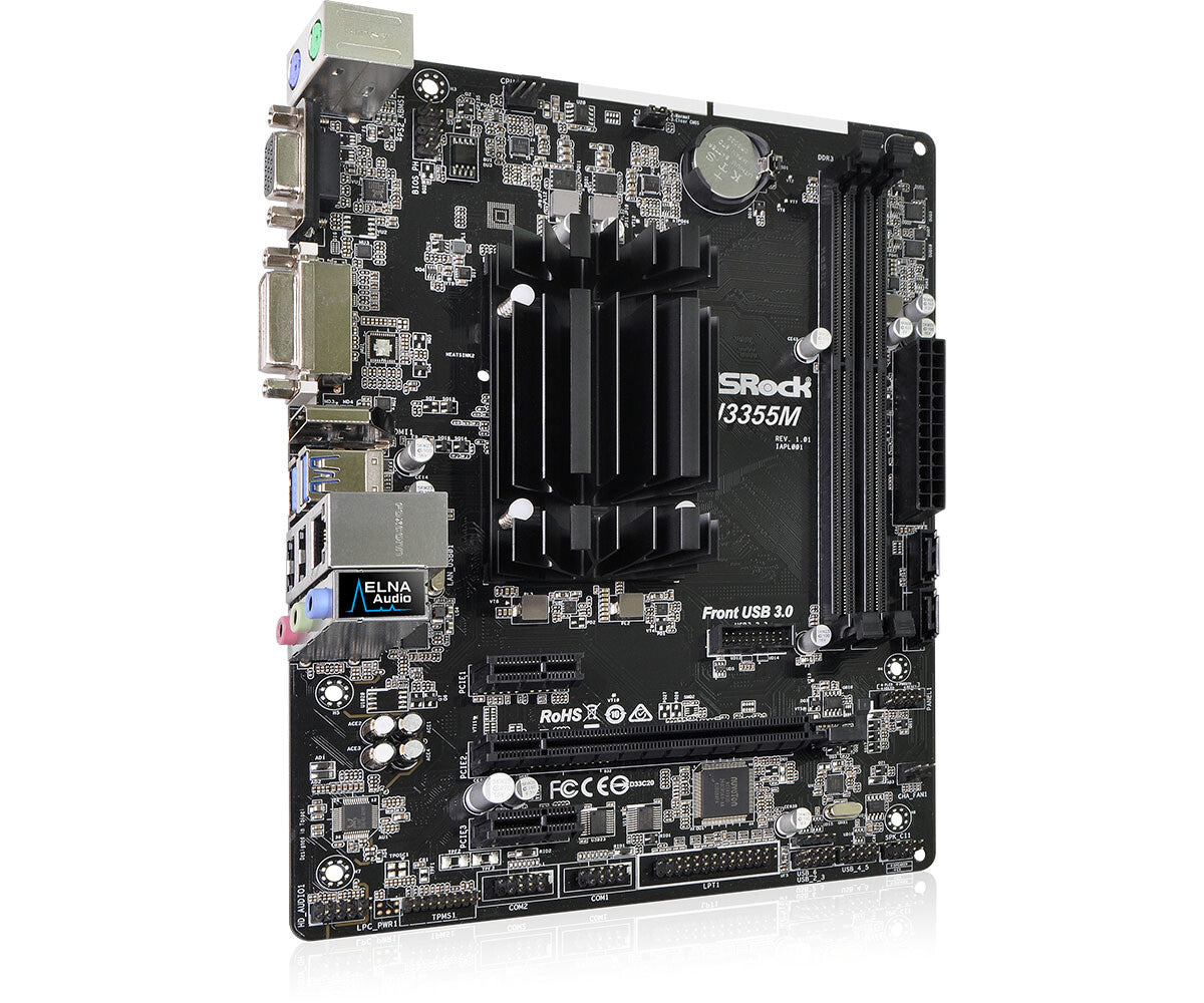 Asrock J3355M NA micro ATX motherboard - integrated CPU