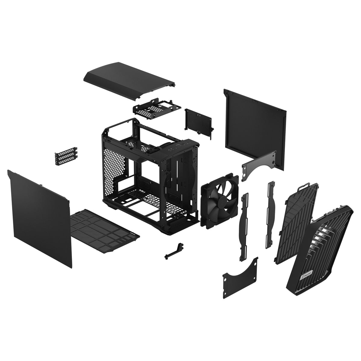 Fractal Design Torrent Nano Micro - Mini ITX Tower Case in Black