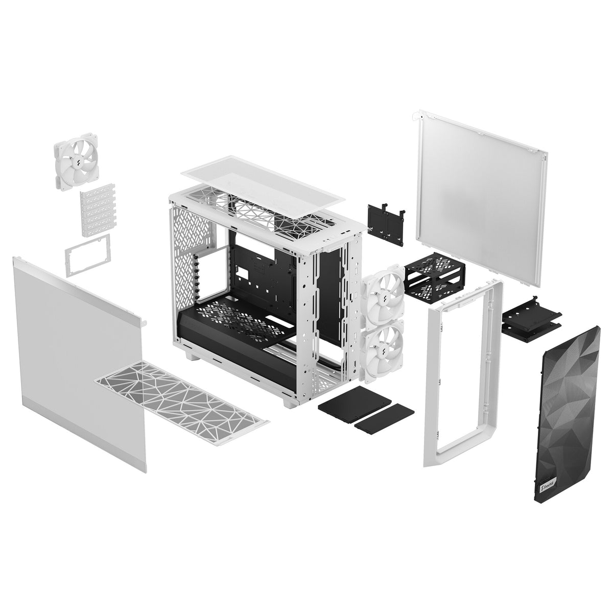 Fractal Design Meshify 2 Lite - ATX Mid Tower Case in White