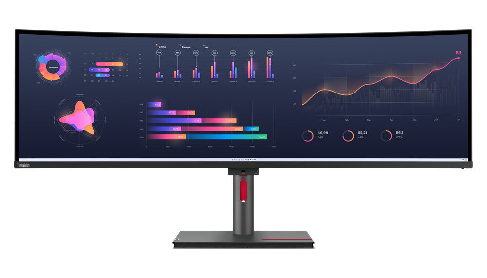 Lenovo ThinkVision P49w-30 LED display 124.5 cm (49&quot;) 5120 x 1440 pixels DQHD Black