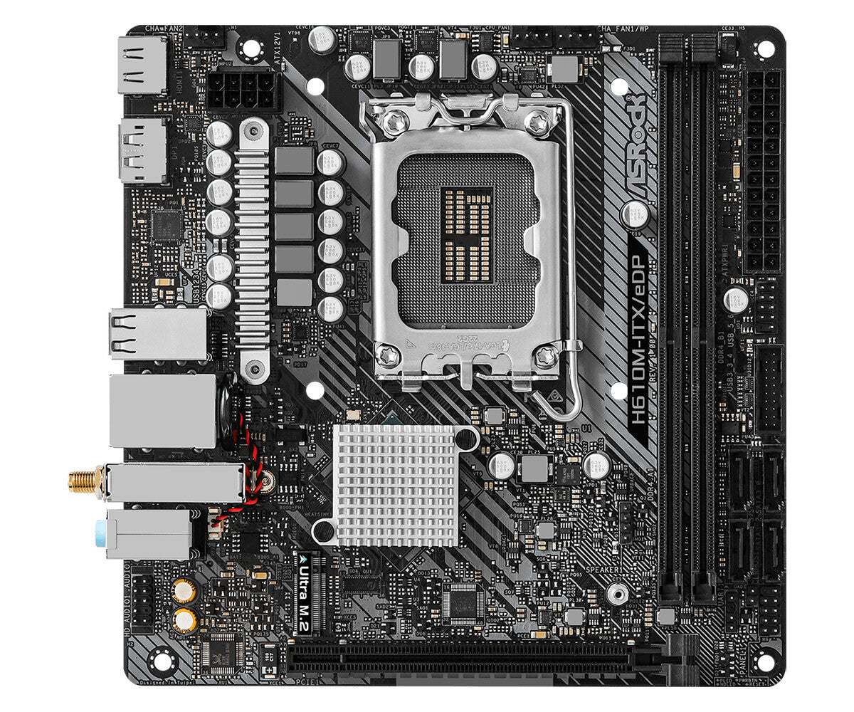 Asrock H610M-ITX/EDP mini ITX motherboard - Intel H610 LGA 1700