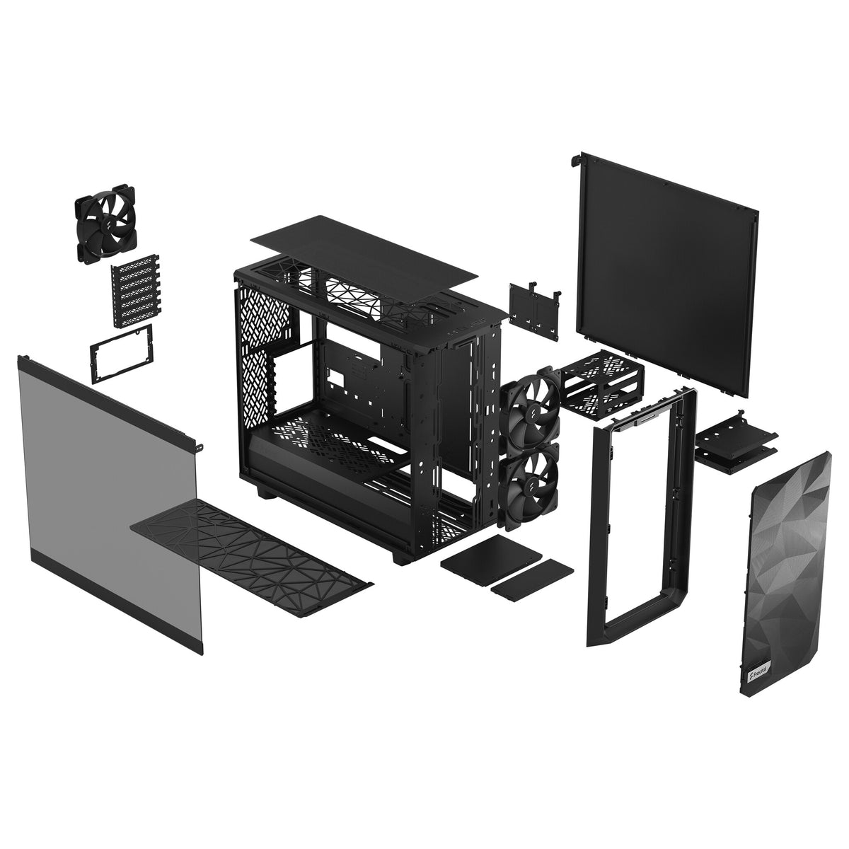 Fractal Design Meshify 2 Lite - ATX Mid Tower Case in Black