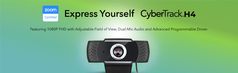 Adesso CyberTrack H4 - 2.1 MP 1920 x 1080p USB 2.0 webcam in Black / Silver