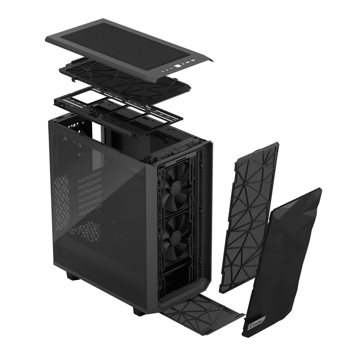 Fractal Design Meshify 2 Compact - ATX Mid Tower Case in Black / TG Light Tint