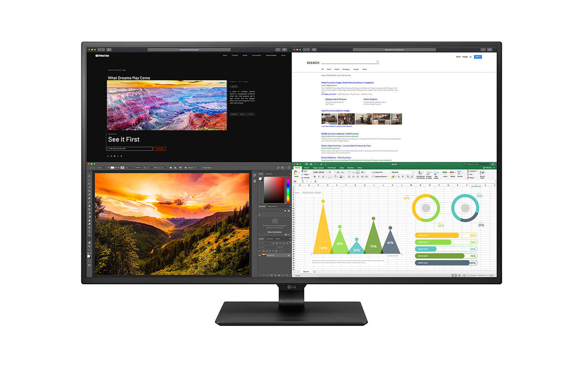 LG 43UN700P-B - 109.2 cm (43&quot;) - 3840 x 2160 pixels 4K UHD LED Monitor