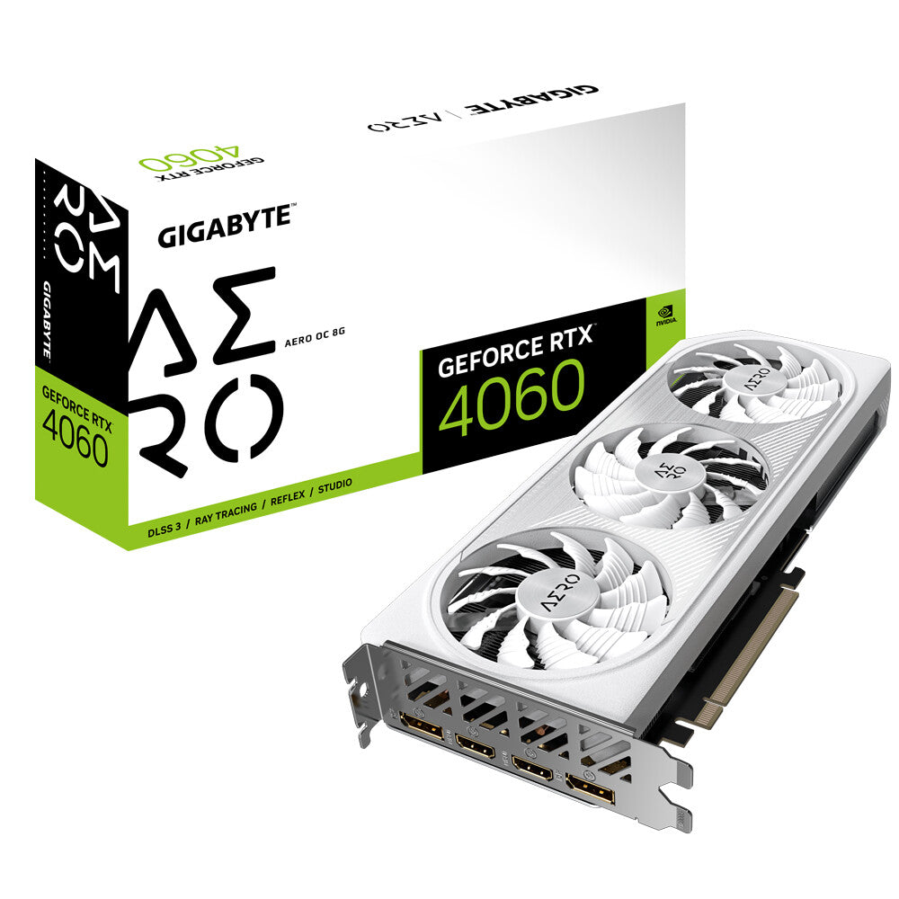 Gigabyte AERO OC 8G - NVIDIA 8 GB GDDR6 GeForce RTX 4060 graphics card