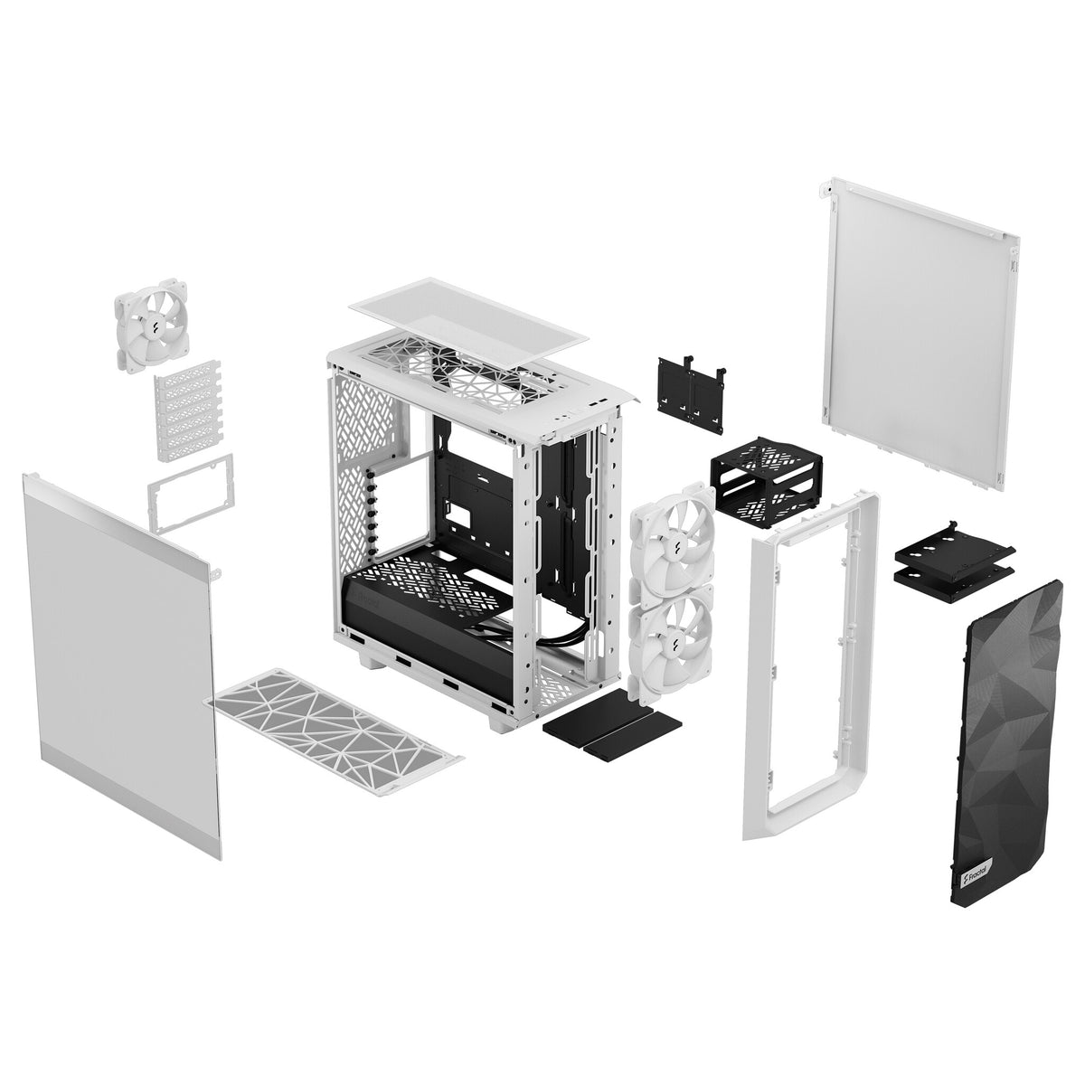 Fractal Design Meshify 2 Compact Lite - ATX Mid Tower Case in White