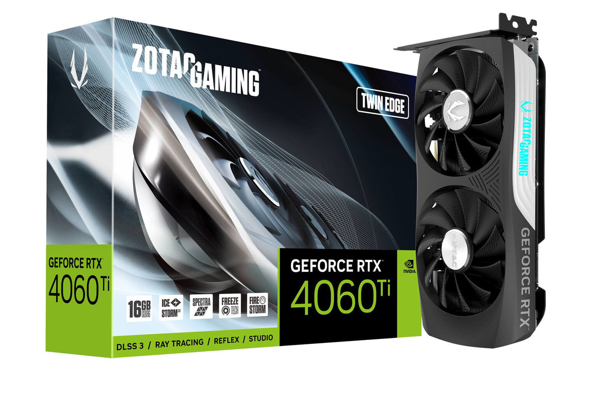 Zotac GAMING Twin Edge - NVIDIA 16 GB GDDR6 GeForce RTX 4060 Ti graphics card