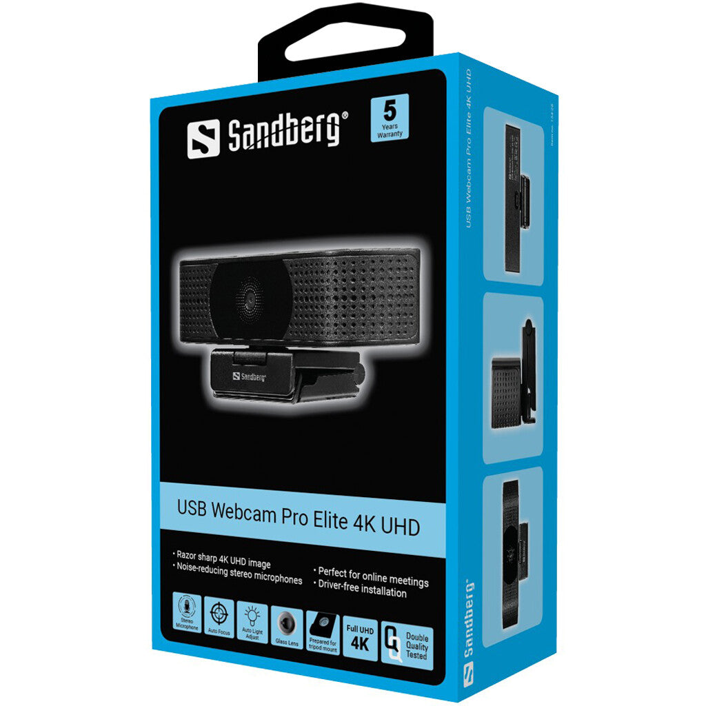 Sandberg Pro Elite - 4K UHD USB Webcam