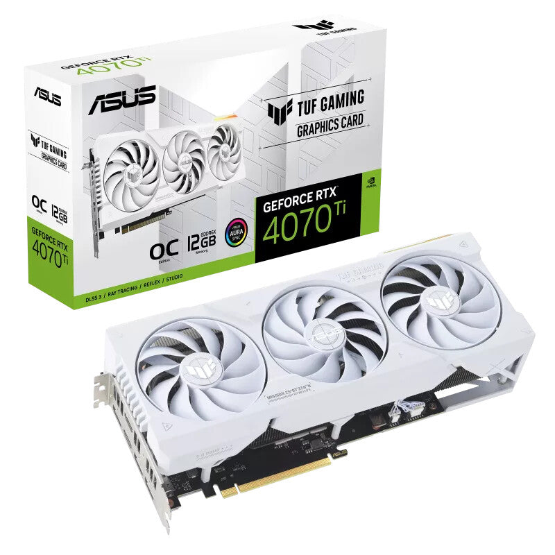 ASUS TUF Gaming OC &quot;White Edition&quot; - NVIDIA 12 GB GDDR6X GeForce RTX 4070 Ti graphics card