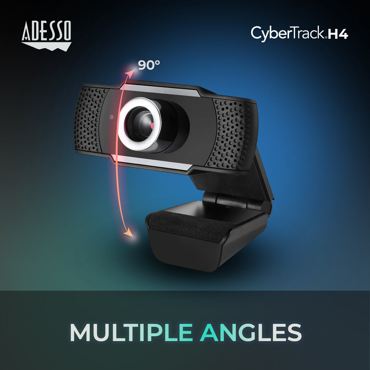 Adesso CyberTrack H4 - 2.1 MP 1920 x 1080p USB 2.0 webcam in Black / Silver