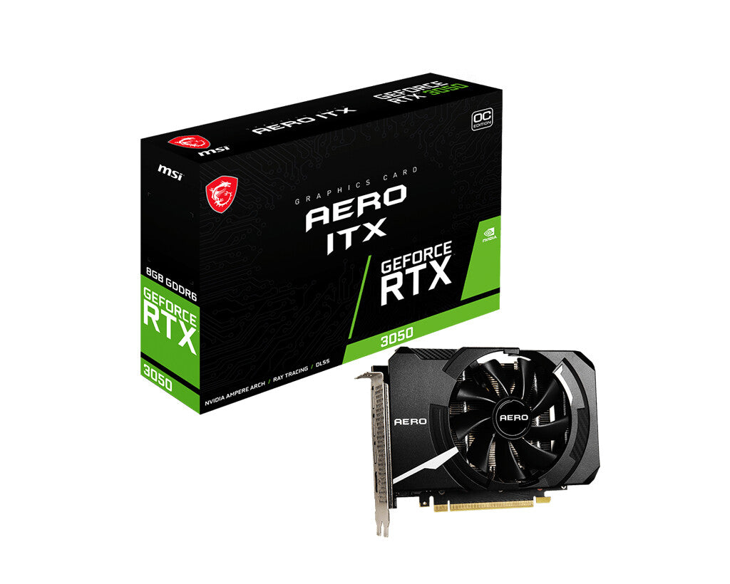 MSI AERO ITX 8G OC - NVIDIA 8 GB GDDR6 GeForce RTX 3050 graphics card